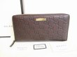 Photo1: GUCCI Guccissima Brown Leather Round Zip Long Wallet #8784