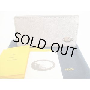 Photo: FENDI Selleria Gray Leather Bifold Long Wallet #8790