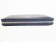 Photo6: GUCCI GG Metal Navy Blue Leather Round Zip Long Wallet #8803