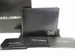 Photo1: DOLCE&GABBANA Black Leather Bifold Wallet Purse #8808