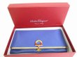 Photo12: Salvatore Ferragamo Gancini Blue Leather Bifold Long Wallet #8814