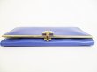 Photo5: Salvatore Ferragamo Gancini Blue Leather Bifold Long Wallet #8814