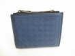 Photo2: BOTTEGA VENETA Navy Blue Leather Bifold Wallet Compact Wallet #8840