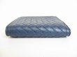 Photo5: BOTTEGA VENETA Navy Blue Leather Bifold Wallet Compact Wallet #8840