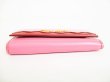 Photo5: miu miu Pink Red Soft Calf Leather 6 Pics Key Cases #8845