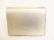 Photo2: PRADA Saffiano Leather Ribbon Motif Bifold Wallet Compact Wallet #8850