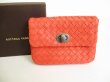 Photo1: BOTTEGA VENETA Intrecciato Vermilion Leather Pouch Cosmetic Case #8859