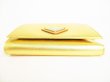 Photo5: PRADA Gold Saffiano Leather Trifold Wallet Compact Wallet #8866