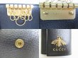 Photo9: GUCCI Bee Motif Black Leather 6 Pics Key Cases #8874