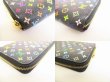 Photo7: LOUIS VUITTON Multi-color Black Leather Round Zip Zippy Wallet #8880