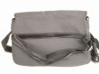 Photo2: HUNTING WORLD Gray Canvas Messenger Bag Crossbody Bag Purse #8886