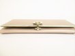 Photo5: Salvatore Ferragamo Gancini Beige Leather Bifold Long Wallet #8895