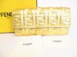 Photo1: FENDI Gold Leather Flap Long Wallet Continental Wallet #8903