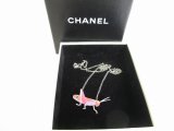 Photo: CHANEL Vintage CC Logo Locust Motif Silver Chain Necklace #8904