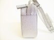 Photo3: BALENCIAGA Everyday Silver Glitter Leather Crossbody Bag #8906