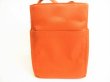 Photo3: HERMES Orange Canvas Leather Hand Bag Purse Acapulco MM #8911