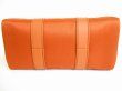 Photo5: HERMES Orange Canvas Leather Hand Bag Purse Acapulco MM #8911