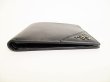 Photo5: PRADA Saffiano Black Metal Leather Bifold Wallet Compact Wallet #8912