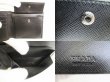 Photo9: PRADA Saffiano Black Metal Leather Bifold Wallet Compact Wallet #8912
