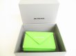 Photo12: BALENCIAGA Lime Green Leather Trifold Mini Wallet #8918