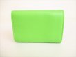 Photo2: BALENCIAGA Lime Green Leather Trifold Mini Wallet #8918