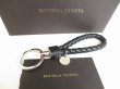 Photo1: BOTTEGA BENETA Intrecciato Black Leather Key Ring Necklace #8924