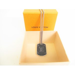 Photo: LOUIS VUITTON Monogram Eclipse Plate Necklace #8931