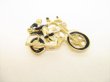 Photo4: CHANEL Vintage CC Logo Mademoiselle Motor Bike Motif Brooch #8935