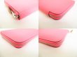 Photo7: HERMES Rose Azalee Veau Epson SILK'IN LINE Round Zip Wallet Azap Long #8937