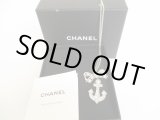 Photo: CHANEL CC Logo Anchor Motif Silver Steel Chain Necklace #8938