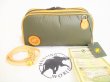 Photo1: HUNTING WORLD Green Nylon Brown Leather Crossbody Bag Purse #8942