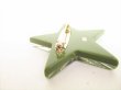 Photo7: CHANEL CC Logo Green Black Plastic Star Motif Brooch #8949