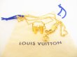 Photo1: LOUIS VUITTON Gold Plated LV & ME Necklace Letter M #8959