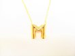 Photo2: LOUIS VUITTON Gold Plated LV & ME Necklace Letter M #8959