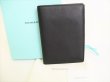 Photo1: Tiffany&Co. Black Leather Passport Holder Notebook Holders #8961