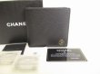 Photo1: CHANEL CC Logo Black Leather Bifold Wallet Compact Wallet #8968