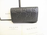 Photo: GUCCI Guccissima Black Leather 6 Pics Key Cases #8976