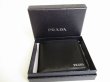 Photo12: PRADA Black Saffiano Leather Bifold Bill Wallet Compact Wallet #8978
