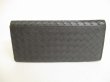 Photo2: BOTTEGA VENETA Intrecciato Dark Gray Leather Bill Wallet #8979