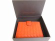 Photo12: BOTTEGA VENETA Orange Bordeaux Leather Bifold Wallet Compact Wallet #8982
