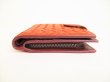 Photo5: BOTTEGA VENETA Orange Bordeaux Leather Bifold Wallet Compact Wallet #8982