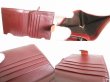 Photo8: BOTTEGA VENETA Orange Bordeaux Leather Bifold Wallet Compact Wallet #8982