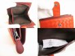 Photo9: BOTTEGA VENETA Orange Bordeaux Leather Bifold Wallet Compact Wallet #8982