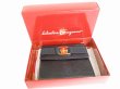 Photo12: Salvatore Ferragamo Vala Black Leather Bifold Long Wallet #8994