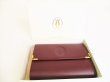 Photo12: Cartier Must de Cartier Bordeaux Leather Trifold Wallet #8997