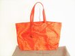 Photo1: BOTTEGA VENETA Intrecciolusion Orange Nylon Tote Bag Shoppers Bag Purse #8998