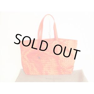 Photo: BOTTEGA VENETA Intrecciolusion Orange Nylon Tote Bag Shoppers Bag Purse #8998