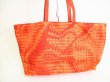 Photo2: BOTTEGA VENETA Intrecciolusion Orange Nylon Tote Bag Shoppers Bag Purse #8998