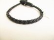 Photo3: BOTTEGA BENETA Intrecciato Black Leather Bangle Bracelet #9004