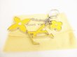 Photo1: LOUIS VUITTON Yellow Silver Bag Charm Key Holder Sac Fleures du epi #9014